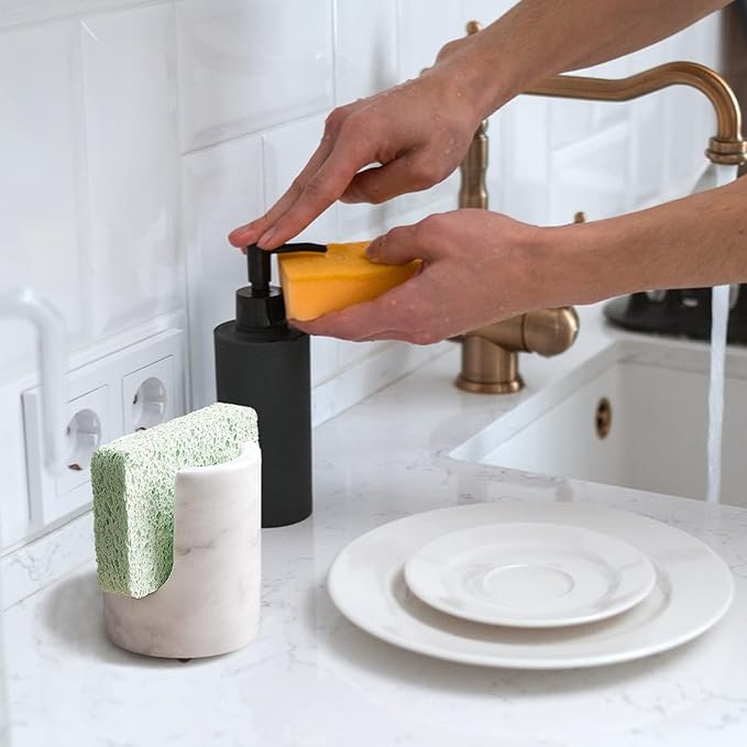 Marble Sponge Holder Sink Sponge Caddy - Image 2