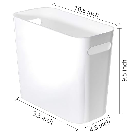 Youngever 1.5 Gallon Slim Trash Can, Plastic Garbage Container Bin, Small Trash - Image 2