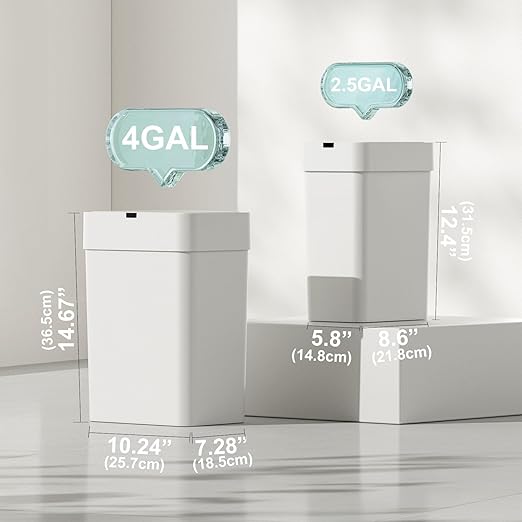 ELPHECO Bathroom Trash Can - Image 2