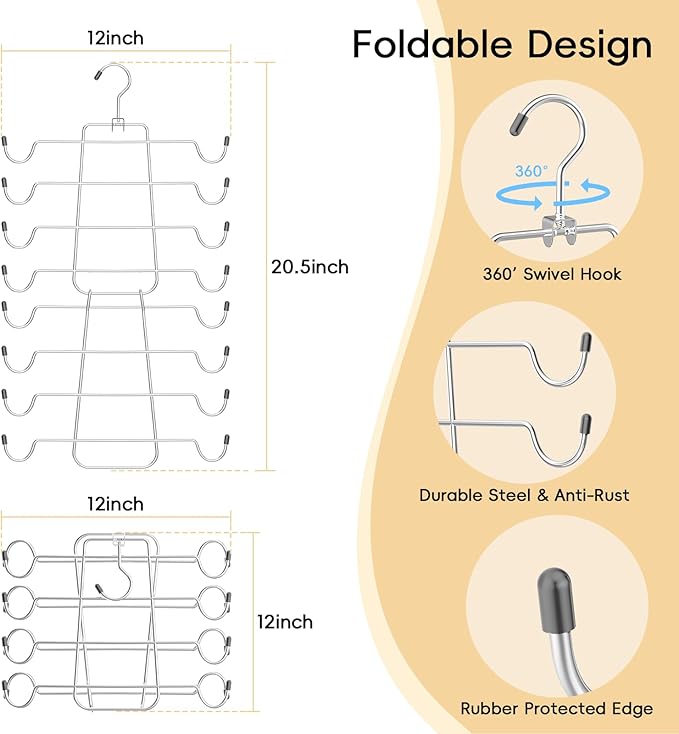 TomCare 2 Pack Tank Top Hanger and 2 Pack Leggings Organizers Space Saving - Image 5