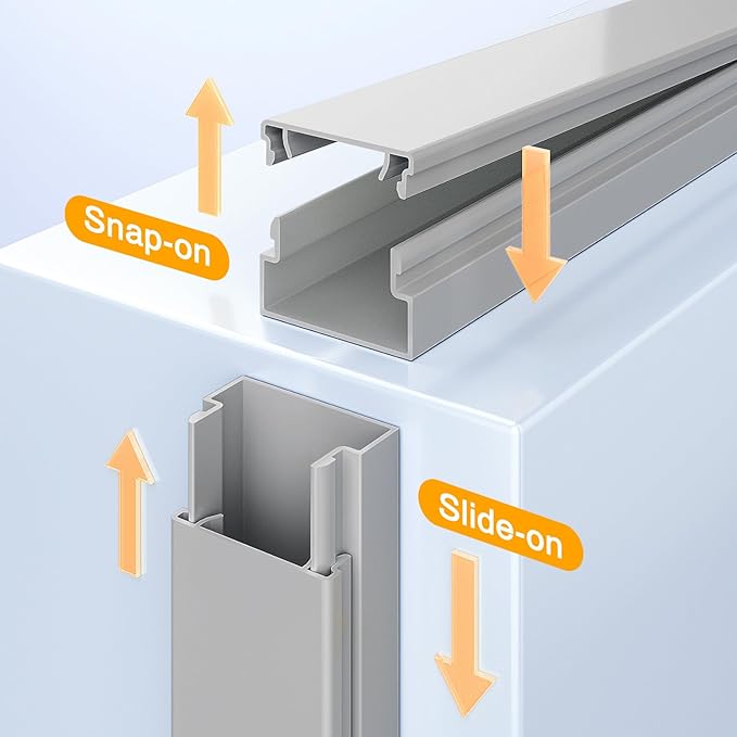 Delamu 157in Cord Hider, Cord Cover Wall Cable Management, Paintable Wire Cover - Image 5