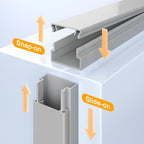 Delamu 157in Cord Hider, Cord Cover Wall Cable Management, Paintable Wire Cover - Image 5
