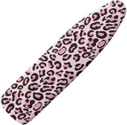 Pink Leopard Print Design Tabletop Ironing Board Cover and Pad Standard Ironing by Darisoco