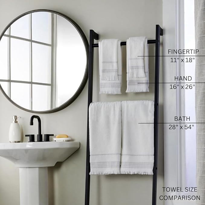 SKL Home Casual Fringe Bath Towel Set - Image 6