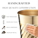 Monarch Abode Metal Bathroom Trash Can – Waste Basket - Image 3