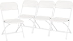 Flash Furniture Hercules Series Big & Tall Stackable Plastic Folding Chairs, Extra Wide Commercial Event Seats, Set of 4, White - Image 16