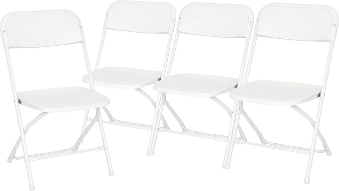 Flash Furniture Hercules Series Big & Tall Stackable Plastic Folding Chairs, Extra Wide Commercial Event Seats, Set of 4, White - Image 16
