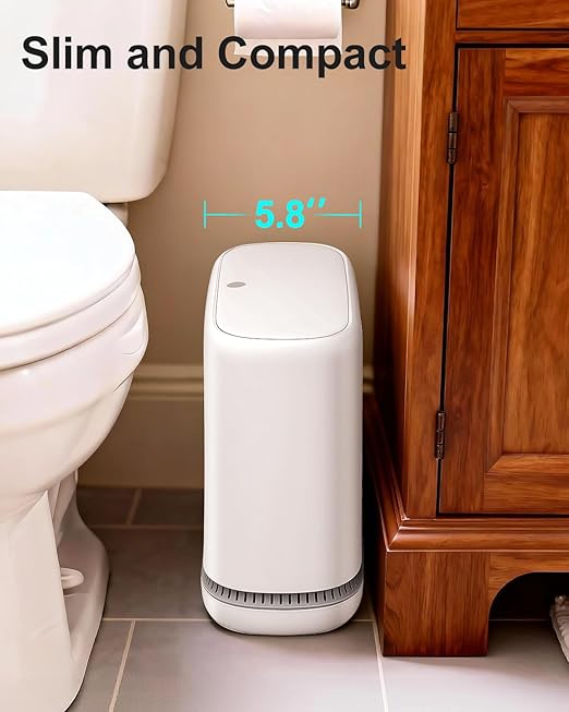 3 Gallon Slim Small Bathroom Trash Can - Image 2
