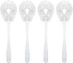 LOLA Toilet Bowl Brush w/Curved Head, 4 Pack, Coated Wire, Durable Poly Bristles by LolaProducts