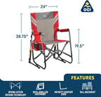 GCI Outdoor Stowaway Rocker - Navy Topo - Image 2