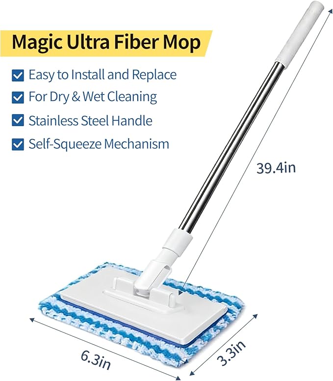 Disposables Dust Mini Mop 2026 New Lazy Mop Magnetic Clip Zero Touch on Snap - Image 5