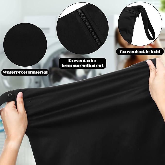 Shappy 2 Pcs Large Travel Laundry Bag Washable Waterproof Wet Dry Large Dirty - Image 4