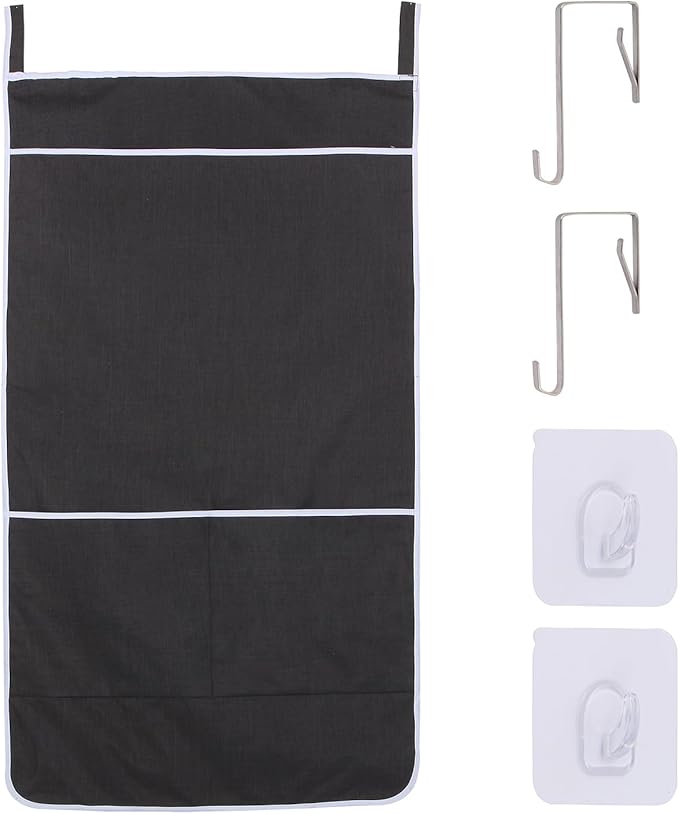 Black Hanging Laundry Hamper Bag, XL Door Hanging Hamper - Image 9