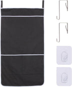 Black Hanging Laundry Hamper Bag, XL Door Hanging Hamper - Image 9