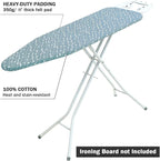 Ironing Board Cover and Pad Standard Size 15" x 54", 3 Pairs of Hook and Loop - Image 3