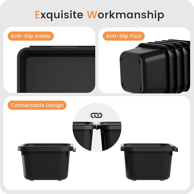 【】 【】 Black Drawer Organizer, Makeup organizer, 【Holds 177 - Image 7