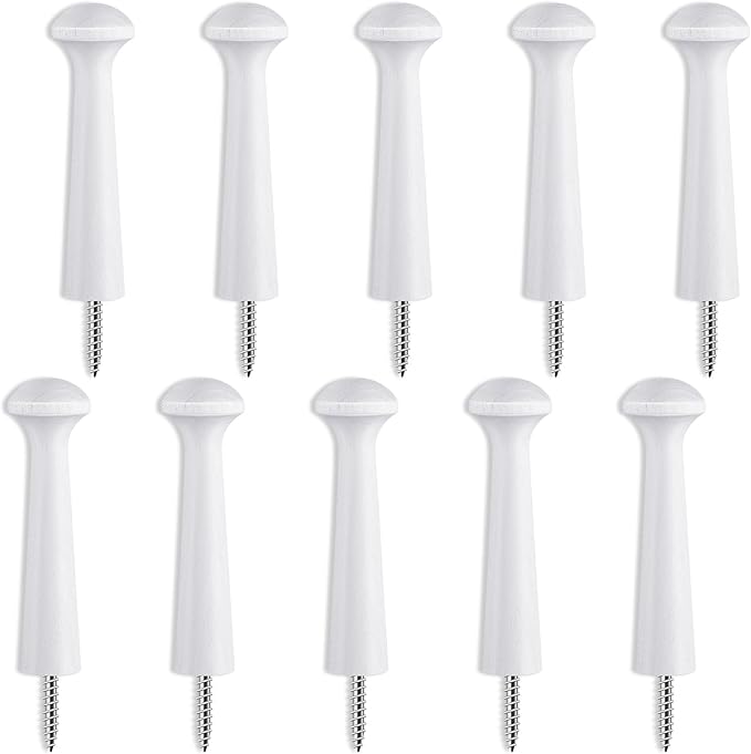 10 Pieces Wooden Shaker Peg Screw-on Pegs 3.62 Inch Long Unfinished Wood Shaker by Jetec