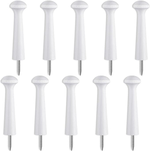 10 Pieces Wooden Shaker Peg Screw-on Pegs 3.62 Inch Long Unfinished Wood Shaker by Jetec