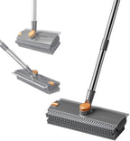 Floor Scrubbing Brush with Squeegee, 2 in 1 Grout Brush with 54" Adjustable by YSDSDAKA