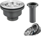 3-1/2'' Kitchen Sink Drain Kit Sink Drain Basket Sink Drain Assembly 304 by QruiLanTu