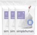 simplehuman Code B 90 Count, Dispenser Pack Custom Fit Liners, Drawstring Trash by Simplehuman
