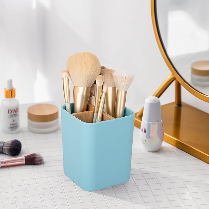 Bamboo Toothbrush Holder for Bathrooms, 3 Slots Toothbrush and Toothpaste - Image 3