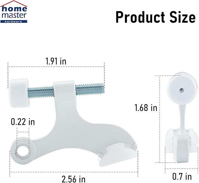 HOME MASTER HARDWARE Hinge Pin Door Stopper 12-Pack, Adjustable Heavy Duty Door - Image 2
