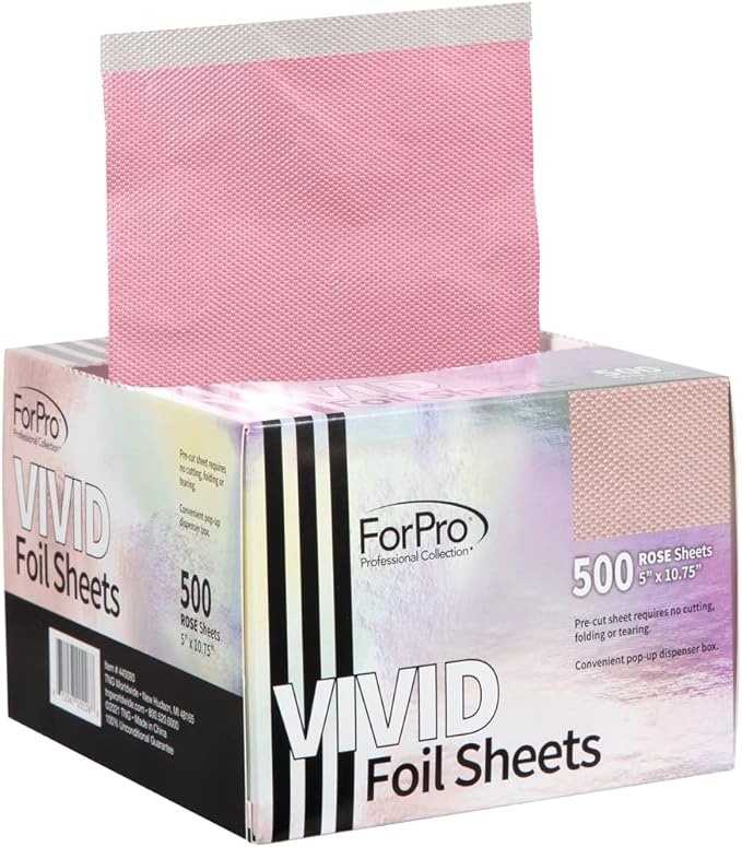 ForPro Professional Collection Vivid Rose Embossed Foil Sheets, Pop-Up Foil by ForProProfessionalCollection