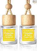 HoogaLife Car Air Freshener Diffuser 2 Pack Hanging Pistachio Salty Caramel Car by HoogaLife