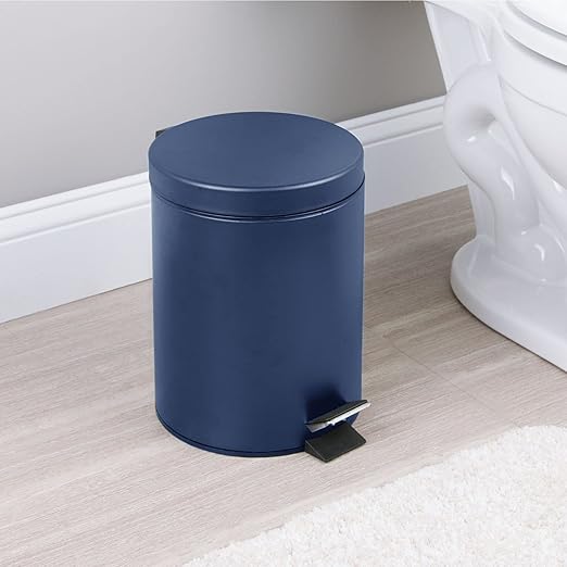 mDesign Pedal Bin — Metal Waste Bin - Image 2