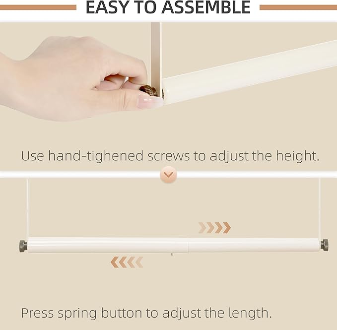 STORAGE MANIAC Adjustable Closet Rod Hanging Clothes Heavy Duty Closet Extender - Image 5