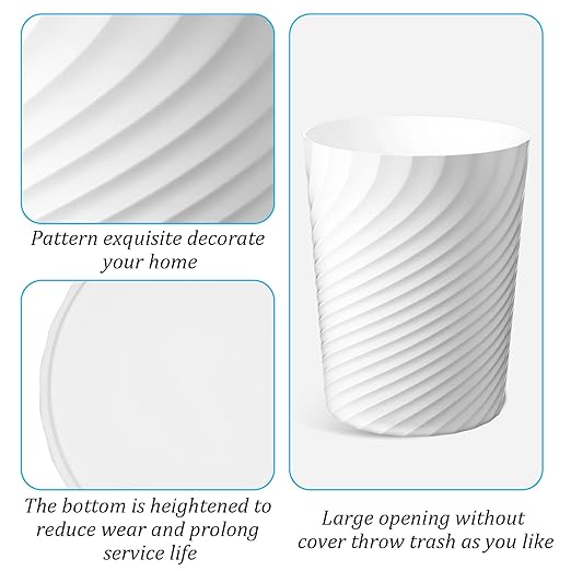 4Pcs Small Trash Can, Wastebasket Recycling Bin, Round Garbage Can, Plastic - Image 3