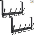 TICONN Over The Door Hooks, 5 Heavy Duty Tri Coat Rack All Metal Coat Hanger by TICONN