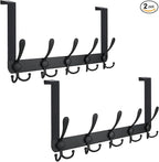 TICONN Over The Door Hooks, 5 Heavy Duty Tri Coat Rack All Metal Coat Hanger by TICONN