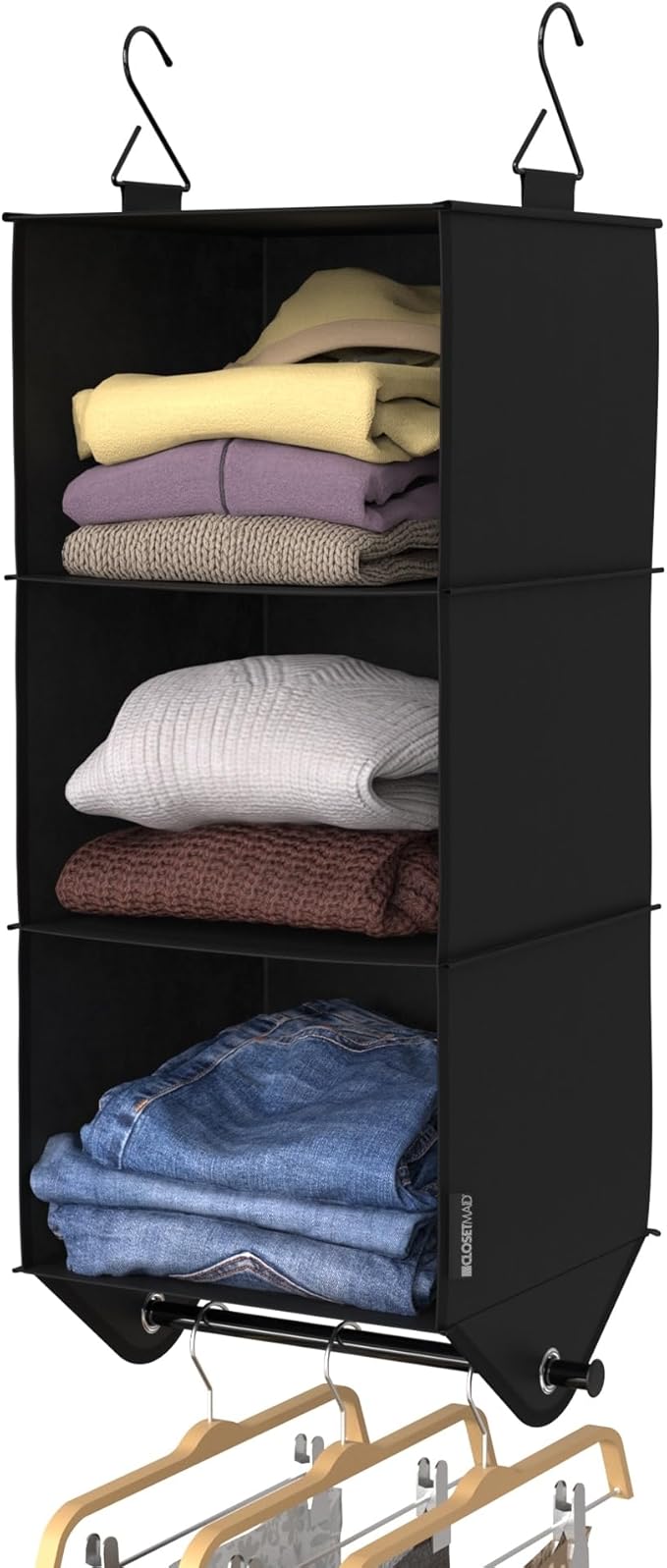 ClosetMaid 3-Shelf Fabric Hanging Closet Organizer - Image 4