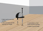 QCAA Low Dome Floor Door Stop, H 25.4 x Diameter 44.5mm, Zinc Die Cast - Image 3
