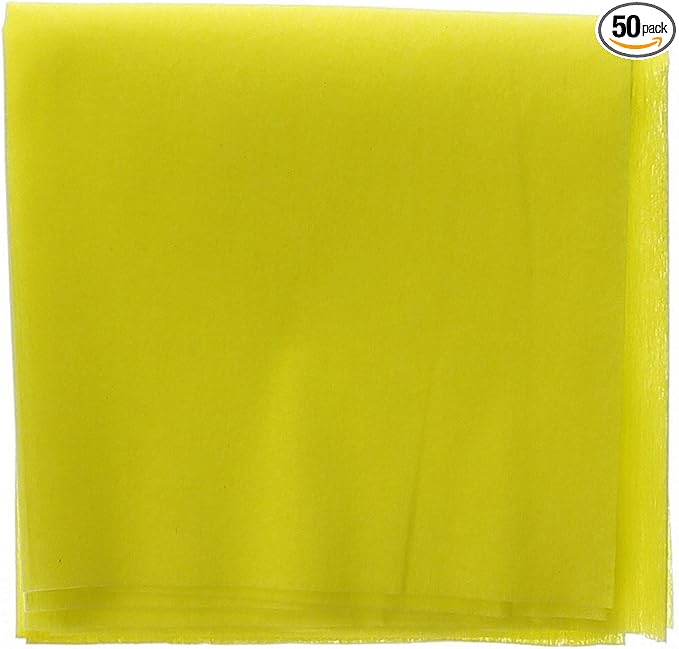 24" x 24" Nonwoven Treated Yellow Dust Cloths by SOS+Supply