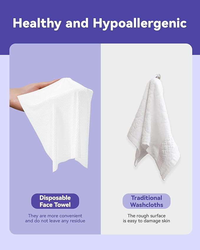 Face Towels Disposable, Face Towelette Disposable, Soft Disposable Face Towel - Image 6