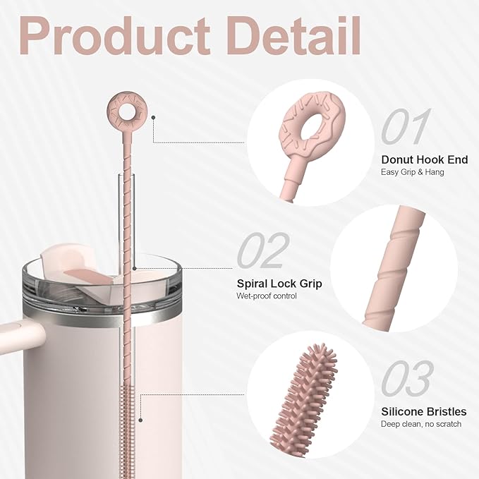 YOTIME Silicone Straw Cleaner Brush - Image 3