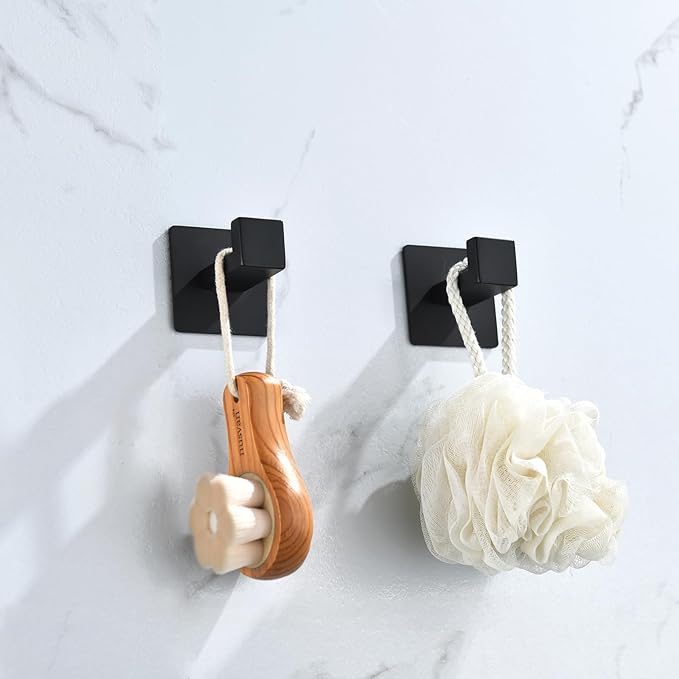 Matte Black Adhesive Hooks, Hats - Image 6
