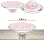 2 PCS Kitchen Stainless Silicone Sink Strainer, 4.5 inch Diameter… - Image 5