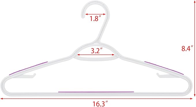 30 Pack Bendable Plastic Hangers Light-Weight Non-Slip Clothes/Suit Hangers - Image 7
