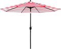 Sunnyglade 9' Patio Umbrella Outdoor Table Umbrella with 8 Sturdy Ribs (Red and White) by Sunnyglade