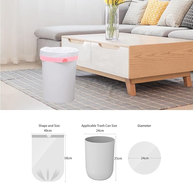 2.6 Gallon Trash Bag Drawstring, Small Garbage Bags 2.6 Gal, 1.18Mil Thickness - Image 2