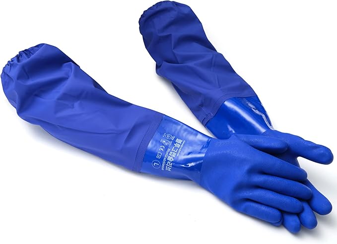 Youneedthat Chemical Resistant Gloves, Seamless Cotton Lined, Heavy Duty by YOUNEEDTHAT