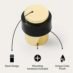 KHTUMEWARE 4 Pack 1-1/2 in Floor Door Stopper, Polished Brass Door Stop - Image 3