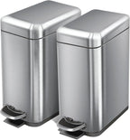 Home Zone Living 2-Pack 1.3 Gallon Small Bathroom Trash Can by HomeZoneLiving