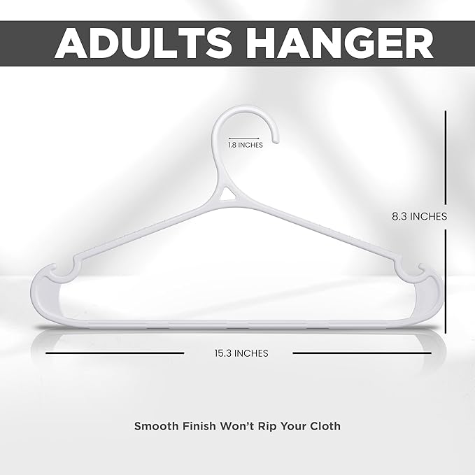 Utopia Home Plastic Hangers 50 Pack - Image 2