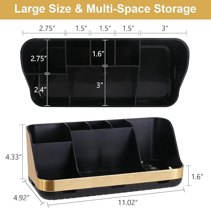 Gold Toothbrush Holders for Bathrooms Countertop Organizer - Image 7