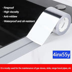 COSIMIXO Silver Aluminum Foil Duct Tape 4 Inches x 55Yards, Heavy Duty - Image 2
